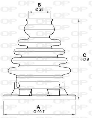 OPEN PARTS gofruotoji membrana, kardaninis velenas SJK7000.00